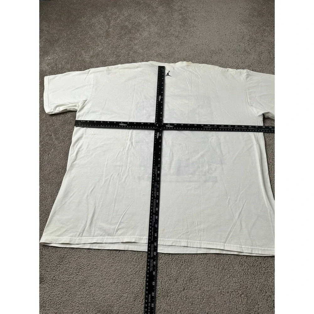 Vintage Mens T-shirt 2000s Air Jordan 23‎ Graphic White Jumpman Tee, Size XXL